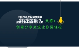 成都小程序开发公司排行